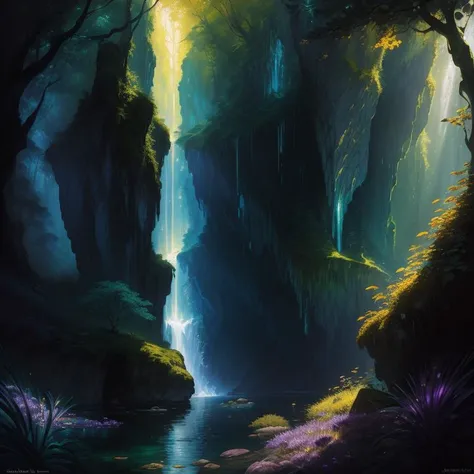 (HDR), single box, (soft light, best quality, hair between eyes), healing magic, leansflare, art by midjourney, (extremely detailed CG unity 8k wallpaper), hair, ornate, refraction, underwater, ((masterpiece)), Atey Ghailan, cliffs, strategist, wearing heavy black iron armor, (tangle, Magic mirror), professional (landscape painting) of nature, (high quality), by Jeremy Mann, sharp focus, (volumetric light), <lora:epi_noiseoffset2:1>, beautiful intricately detailed soft oil painting by jim lee, oversaturated, illustration, (floating rock), with pops of vibrant green to accentuate the lush vegetation. The digital rendering is photorealistic and of high quality, beautiful and aesthetic, professional lighting, (style of Anna Dittmann:1.4), in the style of ALBERT BIERSTADT, subsurface scattering, dark iridescent and yellow, instrument, (masterpiece:1.2), enchanting gaze, Black and white with bright amethyst eyes, open fields
