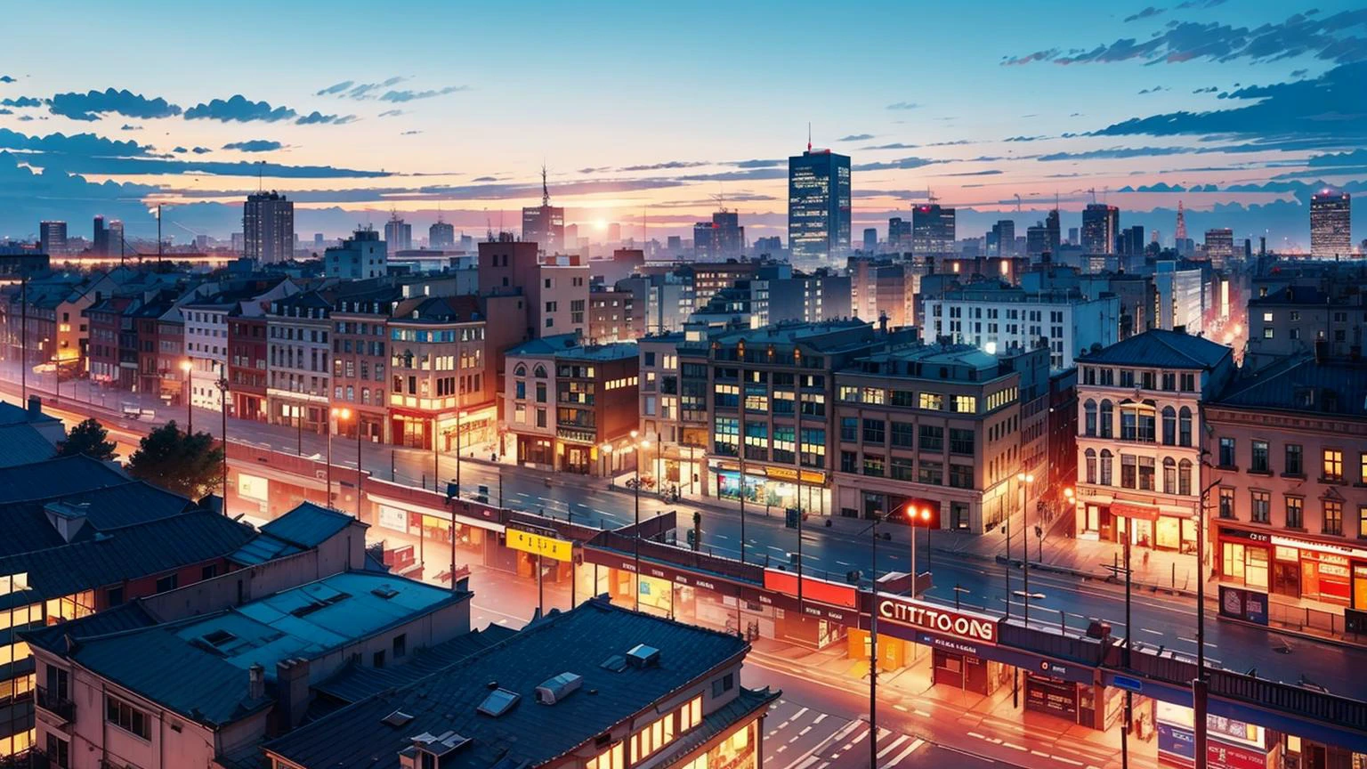 //Basic Info\\
(( city, from above, lo-fi, )),
//Image Definition\\
((masterpiece, best quality, bokeh, aesthetic, simple artwork, )),