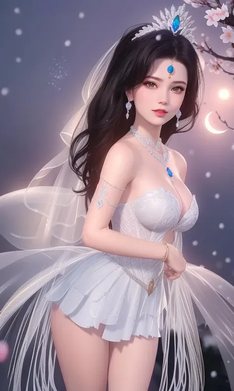(,1girl, pov,best quality,masterpiece, ) ,(((,1girl,cherry blossoms ,snowing, crescent moon, night sky, ))) <lora:DA_Priestess-Wedding-BloodSpell:0.6>
ultra realistic 8k cg, flawless, clean, masterpiece, professional artwork, famous artwork, cinematic lighting, cinematic bloom, perfect face, beautiful face, fantasy, dreamlike, unreal, science fiction, luxury, jewelry, diamond, gold, pearl, gem, sapphire, ruby, emerald, intricate detail, delicate pattern, charming, alluring, seductive, erotic, enchanting, hair ornament, necklace, earrings, bracelet, armlet,halo,