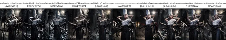<lora:VV-10:0.8>, velvetVTMB_soul3142, 1girl, dress, choker, makeup, red choker, lipstick, hair bun, red lips, single hair bun, looking at viewer, grey eyes, cowboy shot, club background, bar, lights