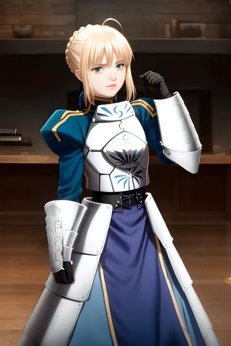 artoria pendragon \(fate\),armor ,excalibur \(fate/stay night\),  <lora:Artoria_Pendragon-000019:0.8>, RAW photo, (high detailed skin:1.2), 8k uhd, dslr, soft lighting, high quality, film grain, Fujifilm XT3,