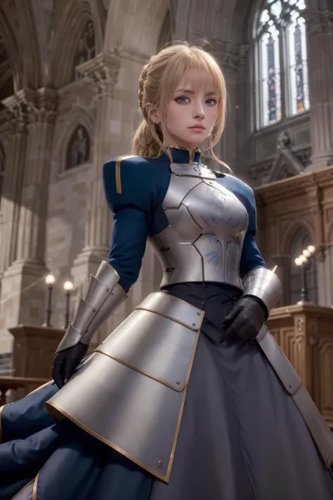 1girl, artoria pendragon (fate) ,armor, frown, battle stance, glowing blue eyes,Armor gloves
dark church, dim moon light, dramatic lighting, dynamic pose,looking at viewer,
(masterpiece:1.4), (best quality:1.4),
best quality, (extremely detailed:1.2), masterpiece, finely detail, extremely detailed wallpaper, (high resolution:1.2), (extremely detailed CG unity 8k wallpaper), (illustrations:1.3),realistic, photorealistic,