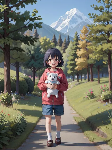 (((picture-perfect))) (-sized cin background, nature, 1girl, solo, full body) (((overinsanely delighted loveliness overload))) ((((((drawn by aki99))))))