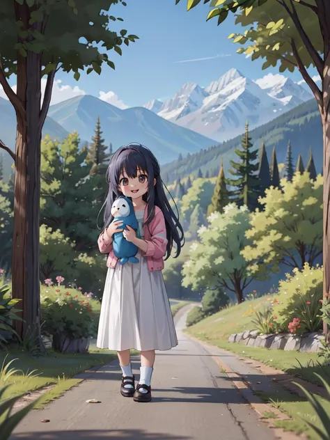 (((picture-perfect))) (-sized cin background, nature, 1girl, solo, full body) (((overinsanely delighted loveliness overload))) ((((((drawn by aki99))))))