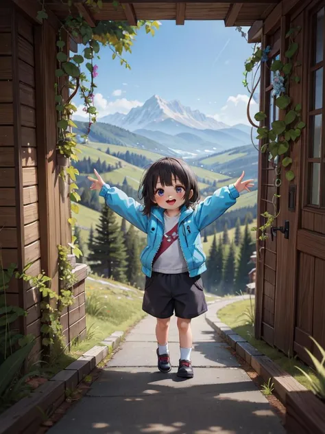 (((picture-perfect))) (-sized cin background, nature, 1girl, solo, full body) (((overinsanely delighted loveliness overload)))