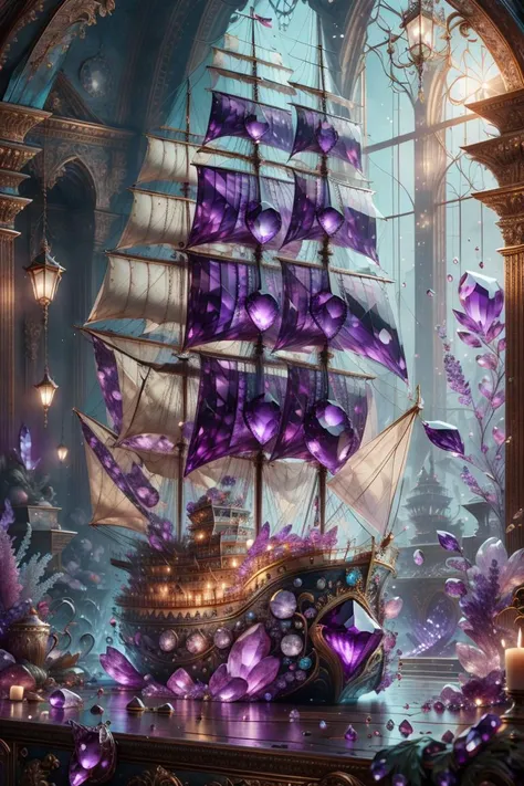 <lora:amethyst-gem-style-darquelilly-v1:1> amethystgemstyle, ship