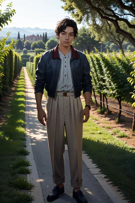 ((ultra detailed, masterpiece, absurdres))
 <lora:QuarryNick:0.9>
QuarryNick, 1boy, solo, black hair, brown eyes, A serene Buddhist temple with gold accents and a peaceful garden
