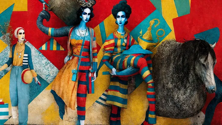 Beautiful strange pop art <lora:Gabriel Pacheco - ArtStyle:0.85>