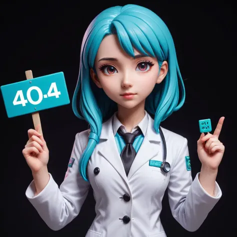 play-doh style <lora:404FFusionV2:1> 404, text 404, logo 404, Civitai404, ffusion404, a girl in a lab coat holding a sign, anime style 4 k, 4 k manga wallpaper, anime 4 k, anime 4k, 4k anime wallpaper, 4k anime, 4 k anime, at pixiv, cyberpunk anime girl, anime girl of the future, cyber school girl, 4 k digital art , anime moe artstyle . sculpture, clay art, centered composition, Claymation