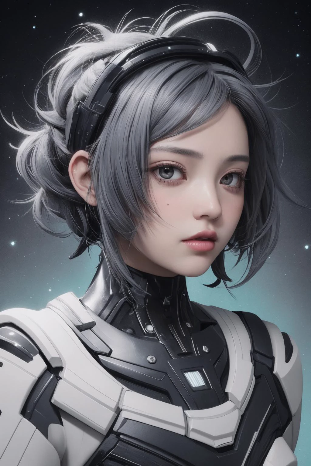 1girl, galaxypunk, <lora:emotional:3>, emotionalm, o-face