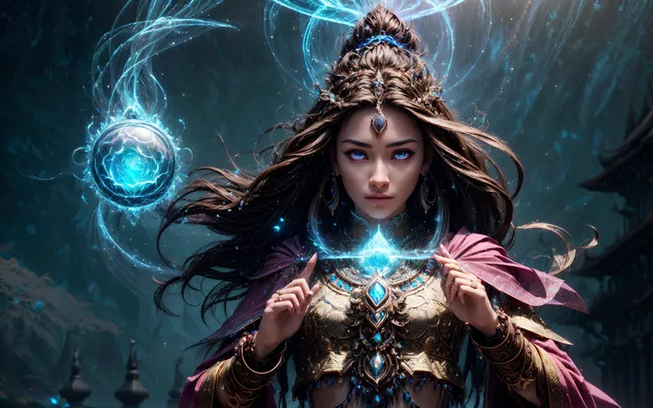 masterpiece, epic, majestic, best quality, very high resolution, 8k, hdr, digital photography, dynamic pose, snazzy 30 years old (male Confederado:1.2) wizard, yellow eyes, (brown hair, textured crop:1.1), looking at camera with a playful expression, solo, establishing shot, detailed background, detailed face, (<lora:CreationMagic:0.6>, fragmented construct, ethereal creation, creationmagic theme:1.1), stoic expression, spiritual guide, (glowing eyes:1.05), elemental shaman, mystical, Orchid pink clothes, idol dancing, tribal dance, ancient spirits in background, storm, ethereal atmosphere, ,, (iridescent:0.7), (transparent:0.8), (translucid:0.8), (reflection:0.6), (refraction:0.3), (diffraction:0.3), (caustics:0.3), volumetric lights, volumetric shadows, (subsurface scatering:0.4), physically based rendering, (intricate details:1.3), hyperdetailed, ultrarealistic, (sharp focus:1.2) <lora:hyperdenoiser_v090:1.8> <lora:add_detail:1.5>