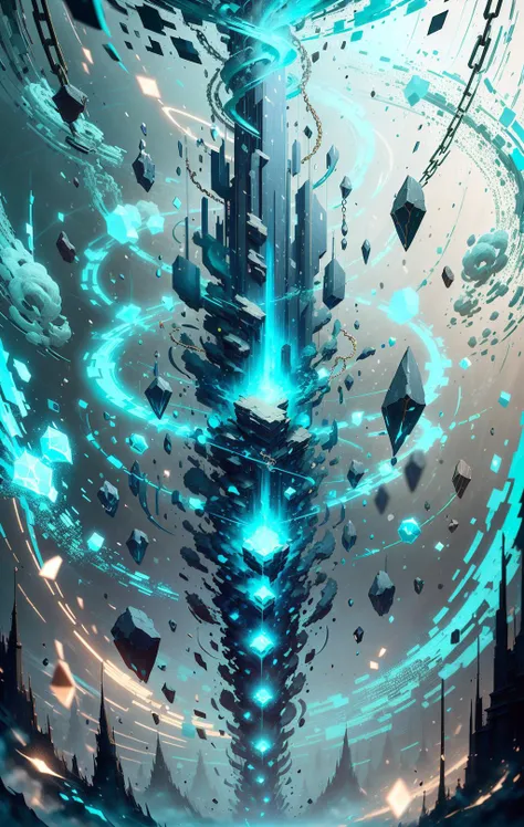 creationmagic Chain, ethereal creation, fragmented construct, particles stream <lora:CreationMagic-21:1>, (Masterpiece:1.3) (best quality:1.2) (high quality:1.1), cinematic,film light,deviantart masterpiece,dynamic,complementary colors,particle effects,crisp and detailed,perfect proportions,300 DPI,film lighting,ultra realistic,artstation,with Cinestill 800T film,dynamic composition,unreal engine,beautiful lighting,fantastical,24k,fantasy,photo quality, <lora:attractive:0.5>