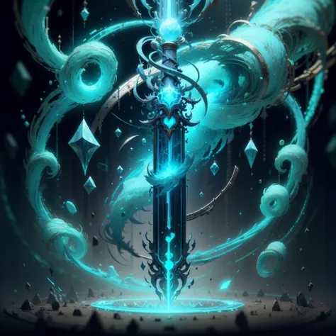 <lora:CreationMagic-21:0.8>, creationmagic , fragmented construct ,particles stream, ethereal creation ,
magic sword , intricate,ancient