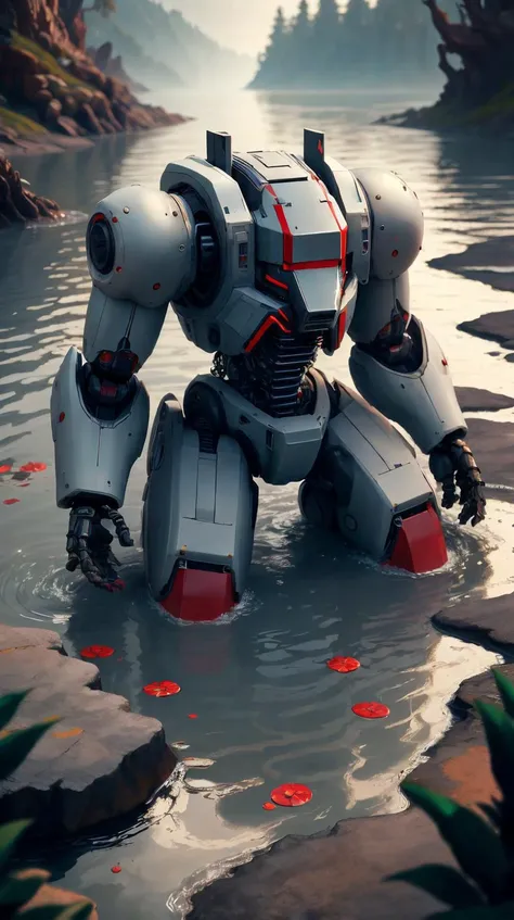 NESStyle cybernetic creatures emerging from a metallic lake, <lora:NESStyle:1>, (Masterpiece:1.3) (best quality:1.2) (high quality:1.1)