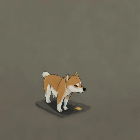 <lora:iphone:0.7> a very stupid looking shiba inu urinating on a cracked phone