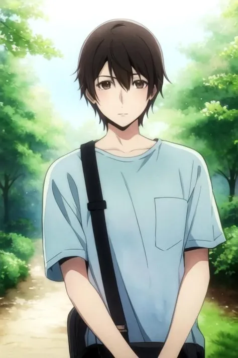masterpiece, best quality, illustration, 1boy, solo, male focus, looking at viewer, , depth of field, (watercolor illustration, soft pastel colors:1.1), , <lora:ryouta_sakamoto:0.72>, ryouta_sakamoto, black hair, brown eyes