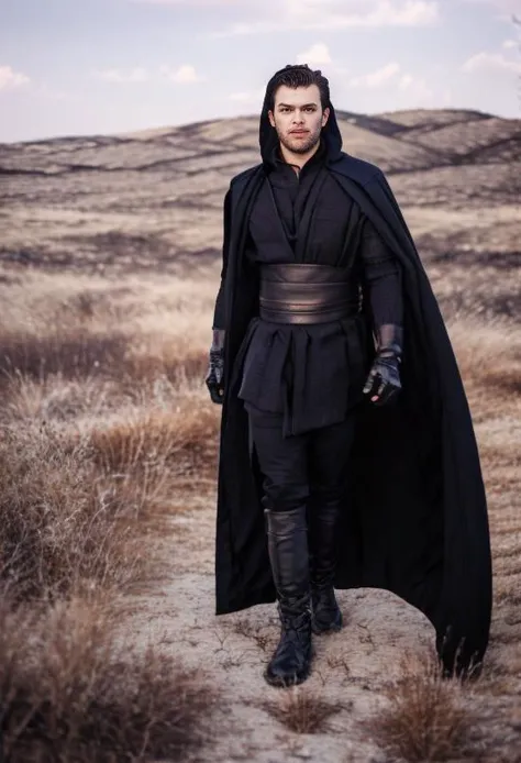 man dressed in sthoutfit walking <lora:SithoutfitV2:1>, RAW photo, 8k uhd, dslr, soft lighting, high quality, film grain, higly detailed face,ultra detailed,masterpiece quality,Fujifilm XT3