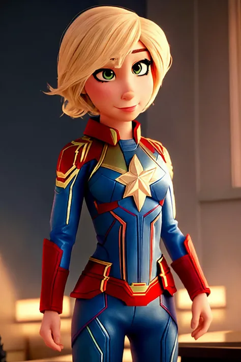 puppet of a transgender woke person, super liberal and progressive, stunning and amazing, like captain marvel but even more woke, realistic, unity 8k, best quality, ultra detailed, aesthetic, perfect lighting