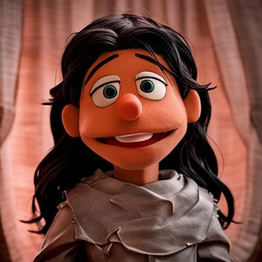 photo of puppet as a puppet of Jesus of Nazareth, a single face of Jesus of Nazareth, a single puppet