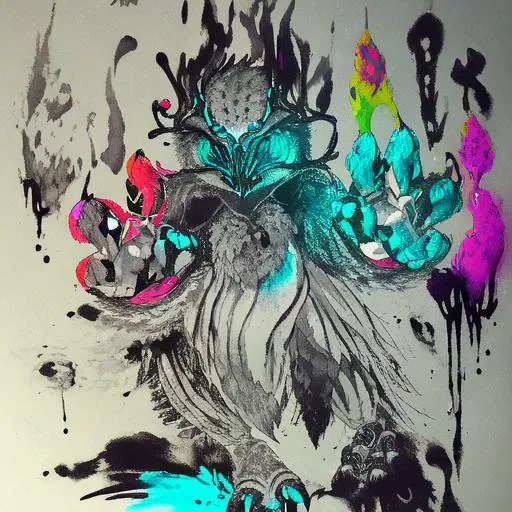 hyperdetailed, detailed bionic mask, bionic, owl, bird, glowing eyes,  <lora:SnowOwl:1>, kkw-fur:1, looking at viewer, <lora:zyd232_ChineseInkStyle_v1_0:1>, ink splash, ink work, ink drawing, zydink, ink sketch, (ink art, ink illustration, ink, rough:1.4), flowing into ink, swirling ink, (colorful, multicoloured:1.3), ((abstract)), (flowing lines),<lora:more_details:0,5>,