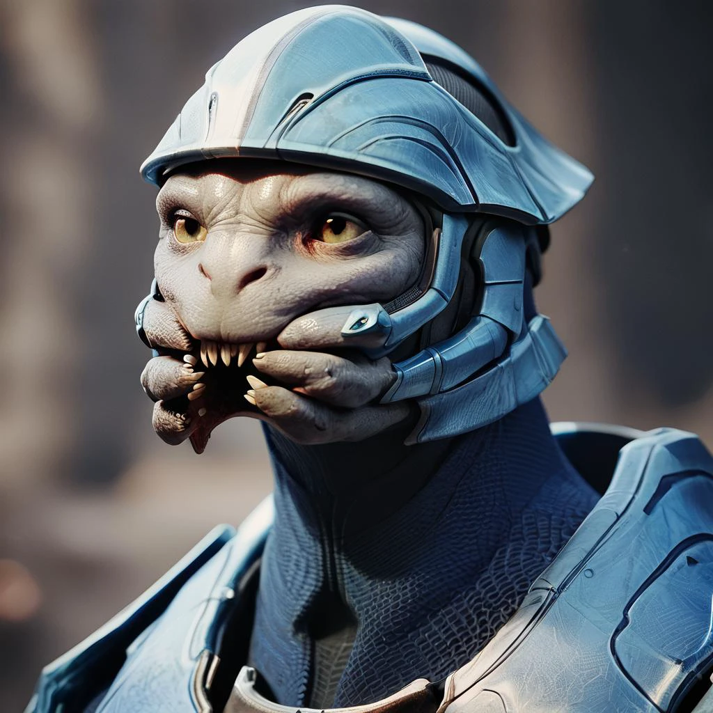 score_9, score_8_up,score_7_up, score_6_up, score_5_up, score_4_up, <lora:sangheili_pdxl_:1> sangheili, portrait, blue armor