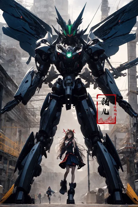 Mecha(dramatic, gritty, intense:1.4),masterpiece, best quality, 32k uhd, insane details, intricate details, hyperdetailed, hyper quality, high detail, ultra detailed, Masterpiece, super vista,
Epic CG masterpiece, Asuka Langley Soryu,hdr,dtm, full ha, in the style of mecha anime, like a god The dancing long knife charging forward battlefield, the burst meteor, the fierce battle of fighting with his life, 8K, ultra detailed graphic tension, dynamic poses, stunning colors, 3D rendering, surrealism, cinematic lighting effects, realism, 00 renderer, super realistic, full - body photos, super vista, super wide Angle, HD
Factory, machinery, luminescence, light pollution, cyberpunk
1girl, solo,(masterpiece), (best quality), mecha,battle, glowing, night,  science_fiction, signat,(Armor rusted:1.2)(At night:1.1),(white hair:1.1)(Optical wing deployment:1.5),
(Light pollution, laser sword in hand:1.2) (Slim body, long legs:1.1)mecha musume, flying, floating, skinny, thrusters, heavy weapon, cannon,Realistic light, high-precision shadows,ray tracing,8k,3d,Realistic style,Attack action, dynamic perspective,Very detailed detail, very nice texture,white,Collapsed house,(more drone:1.1),Floating cannon,(War damage:1.1), mechanical arms, headgear,
full body,Realistic skin, realistic light and shadow, Exposed collarbone, exposed shoulders{an extremely delicate and beautiful girl}(Combat posture:1.3),(ruins battlefield:1.5),light,3d,Unreal 5(Mechanical parts emit light:1.3)(light pollution:1.3)sweat(long legs:1.3),( very long hair:1.3),(Damaged clothes:1.3)tear,(injured:1.2),(There is a halo behind:1.1),Lens Halo,(very long Mechanical skirt:1.8),(very long mechanical cape:1.1),
Facing the audience,(Raising the weapon in hand:1.1),(messy hair:1.2), (Is attacking the audience with a weapon in hand:1.1)black clother,( wet hair:1.4)(Black transparent pantyhose:1.1)(light anger:1.1)(More halos:1.5)(Floating cape and skirt:1.1)(evil smile:1.1), (red ribbon),(Blood on face:0.8),
<lora:~Q?-g:u2 Mecha:0.8>