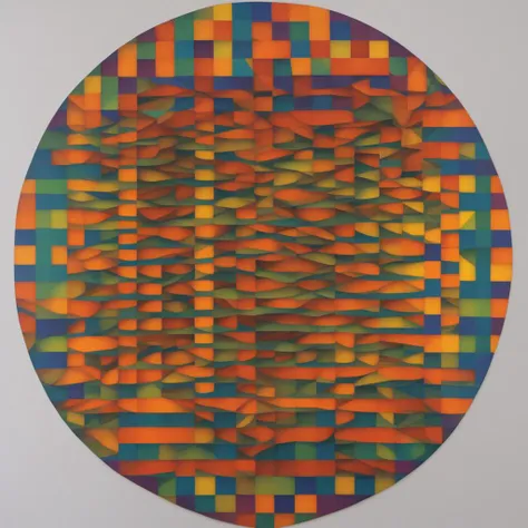 escarapela Le Parc a rainbow colored circle with a white background abstraccion geometrica, orange, yellow, red, blue, purple, violet, cockade, escarapela, circular stripes <lora:LeParc_AI_LoRA_XL_v2.0:1>