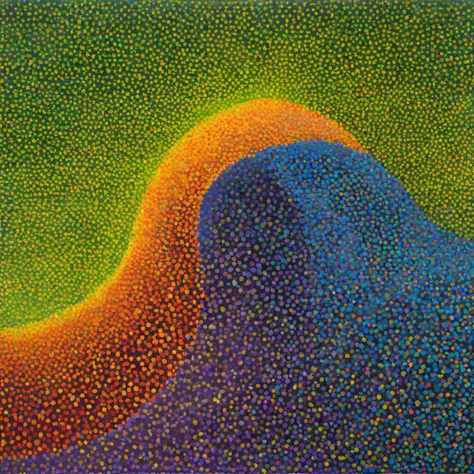 ((wave)) made of rainbow colored particles of light Le Parc abstraccion geometrica green, blue, pointillism, puntillismo, rainbow, red, orange, yellow, purple, violet, particles, puntos, points (detailled) ((masterpiece)), (top quality) <lora:LeParc_AI_LoRA_XL_v2.1:1>