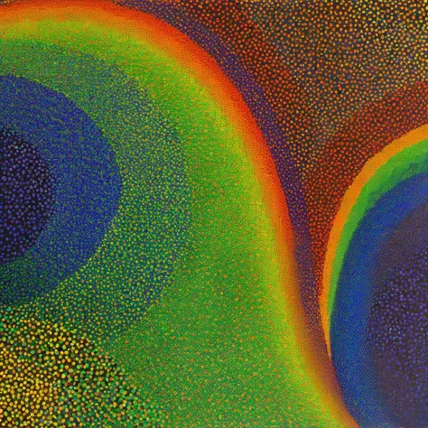 ((wave)) made of rainbow colored particles of light Le Parc abstraccion geometrica  green, blue, pointillism, puntillismo, rainbow, red, orange, yellow, purple, violet, particles, puntos, points (detailled) ((masterpiece)), (top quality) <lora:LeParc_AI_LoRA_XL_v2.1:1>
