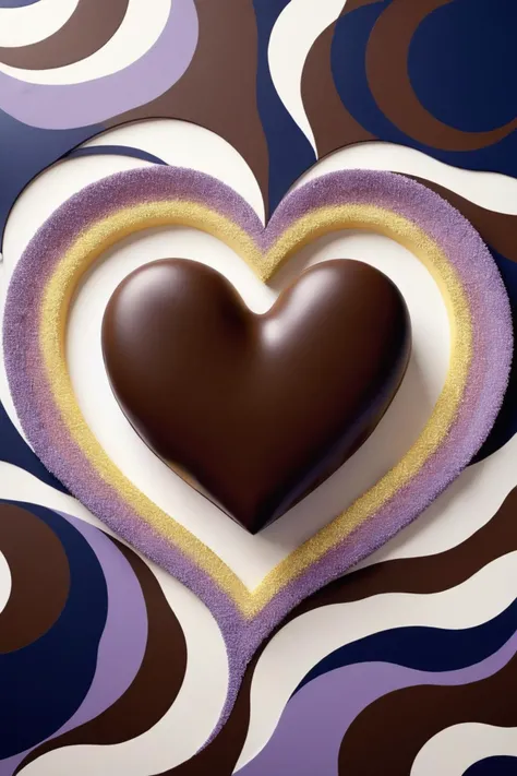 le parc,<lora:LeParc_AI_LoRA_XL_v2.1-000020:1>,
Decorative painting composed of heart pattern,chocolate material,white,lavender and navy flora soft four colors,3D vector art,cute and quirky,fantasy art,water effect color,bokeh,Adobe Illustrator,hand painting,digital painting,low polygon,soft lighting,top view,isometric style,retro aesthetic,character focus,4K resolution,realistic photo rendering,use Cinema 4D,sweet,