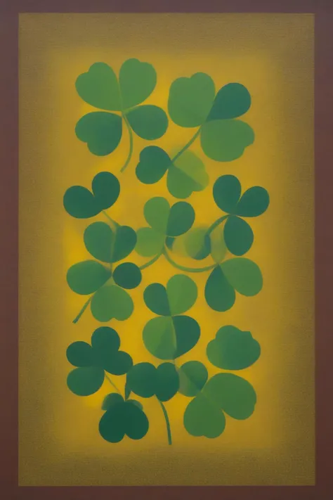 le parc,<lora:LeParc_AI_LoRA_XL_v2.1-000020:1>,
A decorative painting consisting of an abstract pattern formed by a four-leaf clover and repeated in a combination,