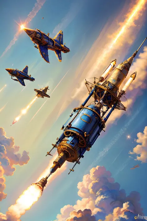 <lora:ramastyle:0.5> ramastyle blue and yellow living room,soaring through the sky on a rocket pack I designed,there is just too much that time cannot erase, perfect eyes, focused,