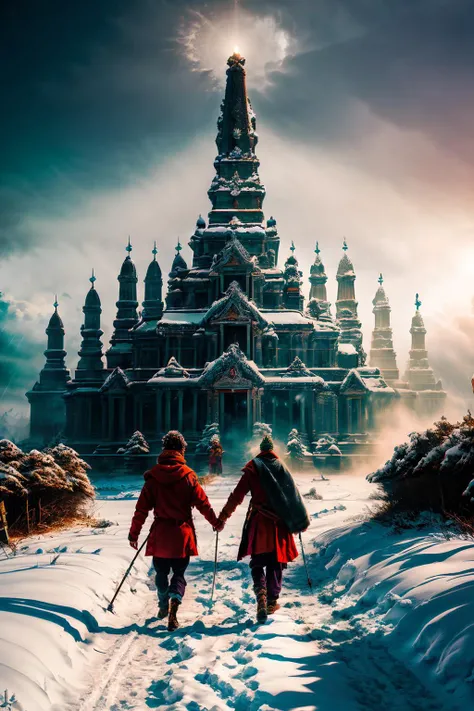 <lora:ramastyle:0.5> ramastyle better future,I will love you for a thousand years,Strom Thermond walking majestically through a blizzard, perfect eyes, focused,