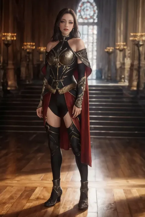 highres,absurdres,masterpiece,best quality,original,extremely detailed CG,extremely detailed wallpaper,perfect lighting,jitome,lips,makeup,standing on the stage,blurry background,
<lora:Hela:0.6>,armor,bare shoulders,