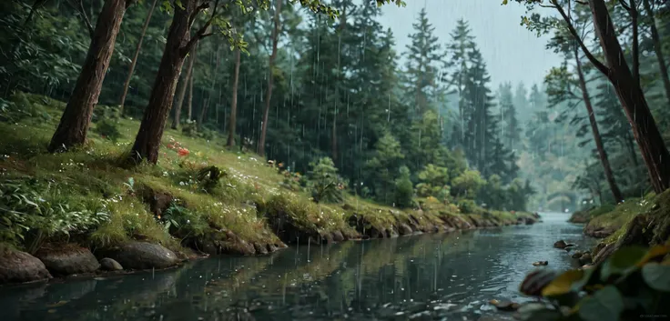 score_9, score_8_up, score_7_up, BREAK, 8k, masterpiece, water drop, river, low-angle view, scenery, forest, raining, highly detailed, detailed skin, depth of field, film grain, <lora:CinematicStyle_v1:.3>, <lora:MJ52:.4>, <lora:add-detail-xl:1>
