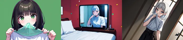 highly insanely detailed, masterpiece, top quality, best quality, highres, 4k, 8k, RAW photo, (very aesthetic, beautiful and aesthetic),
__lazy-wildcards/subject/action-nsfw-others/lift_by_self_with_mouth/prompts__,
<lora:mouth_hold:0.6>,
(1girl:1.3), 1other,
__lazy-wildcards/dataset/background__,âââ