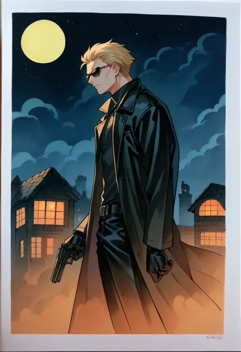score_9, score_8_up,score_7_up, source_ anime, traditional art, night,
BREAK
town,creepy, fog,
BREAK
black gloves, sunglasses, belt, pants, long coat, trench coat, black coat, black pants, pistol, from side, fog, serious, holding weapon, holding gun,
BREAK
white border,
<lora:Traditional_art_v4_USENEG:-0.45> <lora:albertwesker-guy-PONYv1:0.8>