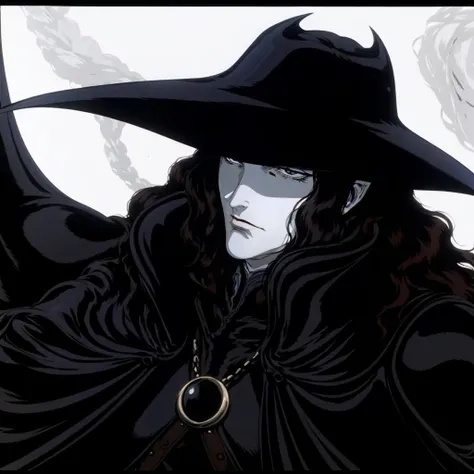 masterpiece,highres,high quality,extremely detailed,solo,
<lora:VampireHunterD001:0.7>,looking at viewer,closed mouth,
VampireHunterD,1half-vampire,
hat,