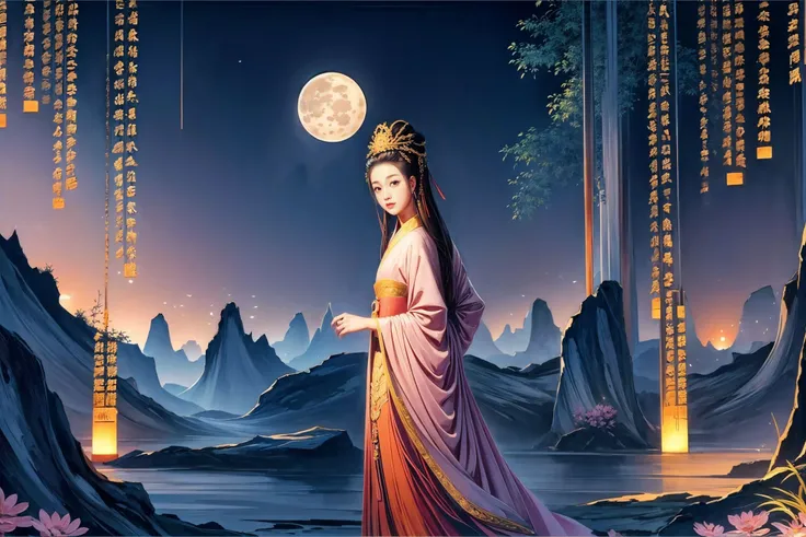 ((best quality)), ((masterpiece)),
(chinese text,wall of text),((1girl)),changting ,
,
night,full moon,
BREAK ((best quality)), ((masterpiece)),
(chinese text,wall of text),((1girl)),changting ,
,
sunset and night,flower,
BREAK ((best quality)), ((masterpiece)),
(chinese text,wall of text),((1girl)),changting ,
,
<lora:bguanyinv5:0.589>,
<lora:add_detail:0.912>, <lora:yuzuv10:0.3>,
((guanyin)),
lily pad ,