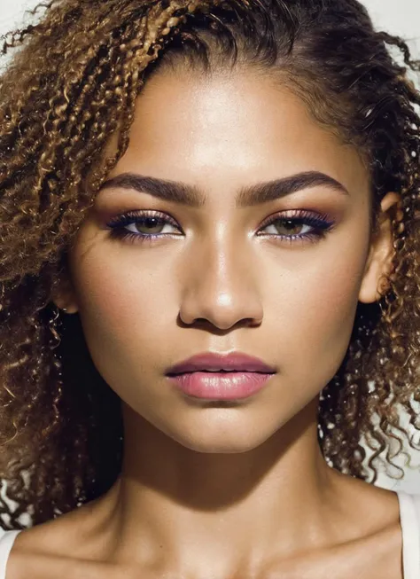 portrait of sks woman, epic (photo, studio lighting, hard light, sony a7, 50 mm, matte skin, pores, colors, hyperdetailed, hyperrealistic), <lora:locon_zendaya_v1_from_v1_64_32:1.25>