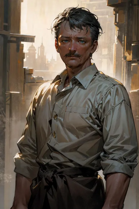 (dark shot:1.1), epic realistic, ((masterpiece, best quality, high quality, highres, ultra-detailed)), strelkov, man, male focus, old man, white shirt, manly, looking at viewer, eye contact, rough face, serious, old city, cityscape, (strong face:0.9), (hard face:0.9), cowboy shot, mid shot, (standing:0.8)
<lora:Strelkov:1>
<lora:add_detail:0.5>, faded, (neutral colors:1.2), (hdr:1.4), (muted colors:1.2), hyperdetailed, (artstation:1.4), cinematic, warm lights, dramatic light, (intricate details:1.1), complex background, (rutkowski:0.66), (teal and orange:0.4)