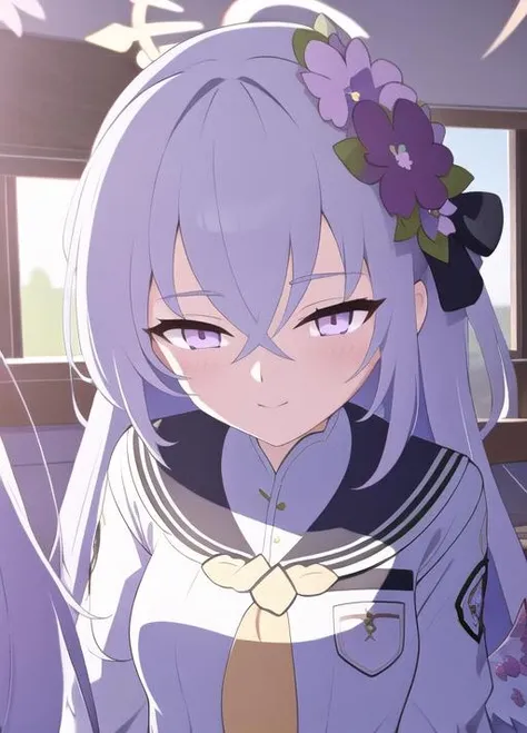azusadef,school uniform,masterpiece,best quality,ultra-detailed, perfect lighting,reflection, ,, <lora:hennnachoco-v2:0.6>, <lyco:azusa2-000004:1.0>