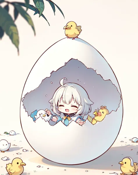 , colorful,
1girl,  (toddler_child:1.3)small
(chibi:1.2),(dwarf,pygmy,:1.2)messy_hair,,ahoge,
:d,closed eyes, 
( chick kigurumi,:1.2) 
farm
happy:3,;3, (multiple many surrounded 10000000000000000 chick:1.2) 
(=$=$=$=$=$=$=$=$=$=$=$=$=$=$:1.2)
cute,kawaii , <lora:concept_hatching-v2:0.8> (hatching:1.1), (eggshell:1.2),crack,