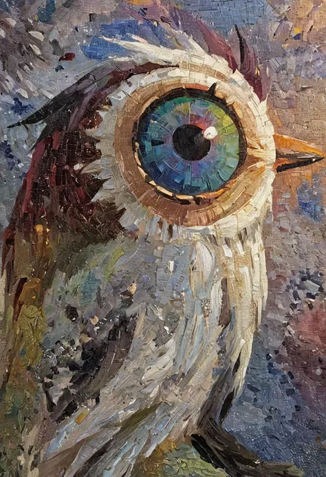 cosmic, mosaic-like bogeyman. (8k detailed masterpiece, best possible quality of image reproduction, best possible color depth, highly detailed playback quality, excellent native resolution)