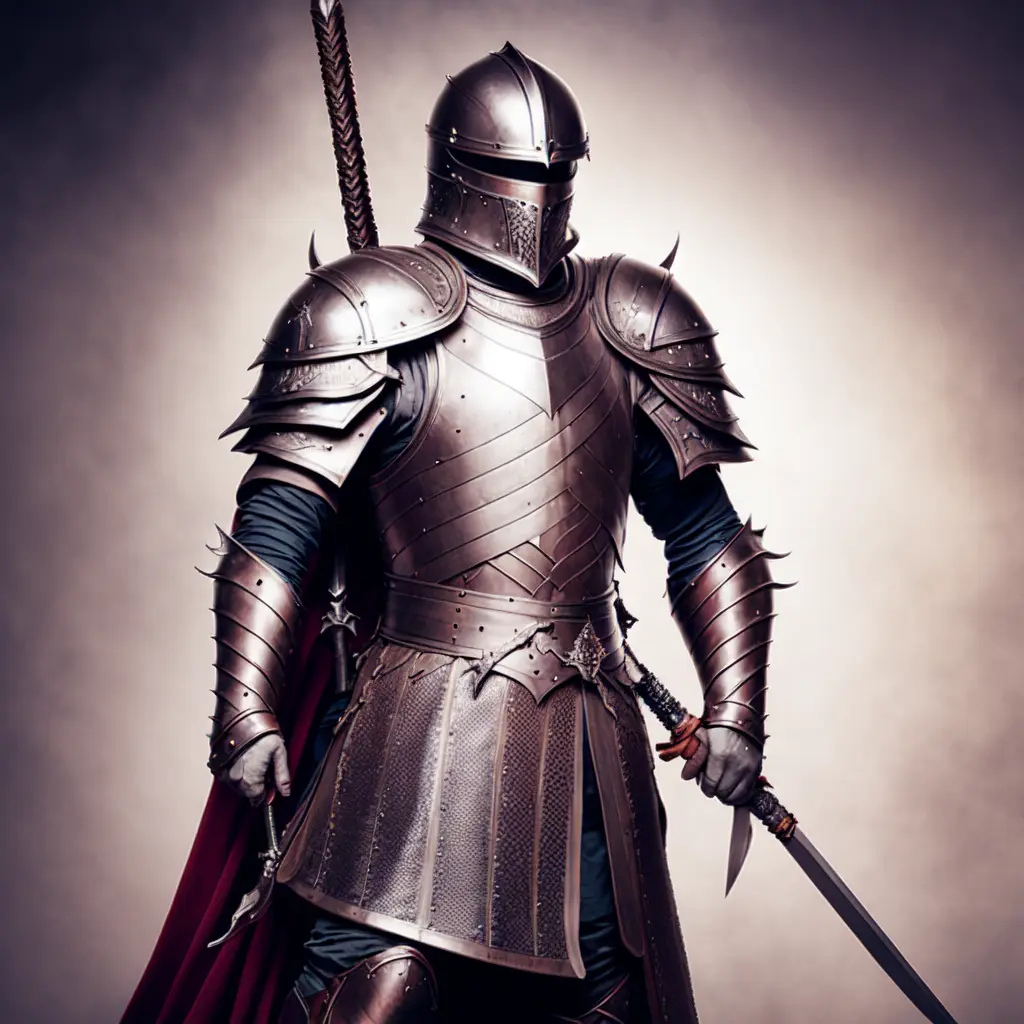 photo, man in armor holding a sword (FantasyKnight style:1) <lora:djzFantasyKnightV21:1>