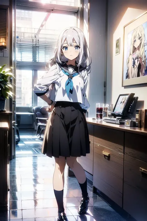 (Megami Magazine :1.3)
(2020s (style) illust anime artstyle:1.25)
<lora:detail_slider_v4:-0.5>
looking at viewer Official Art Official Style Poster
1girl sailor uniform white hair sidelocks blue eyes
full body
