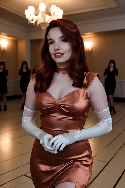 <lora:Cadaea:1.4> cadaea, red and brown hair
wearing a <lora:SatinBallDress:0.8> b4lldr3ss, satin dress, long dress, elbow gloves
In a ballroom