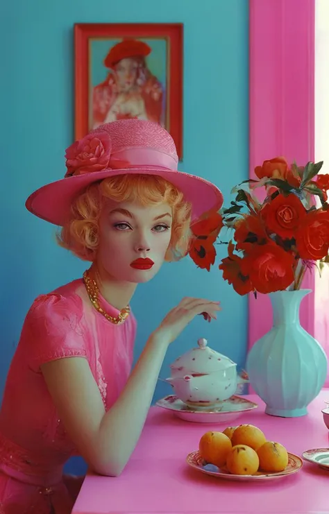 masterpiece,best quality,<lora:tbh154-sdxl:1>,illustration,style of Miles Aldridge, portrait of family