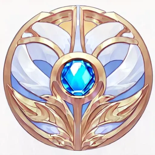(Masterpiece, Top Quality, Best Quality, Official Art, Beautiful Beauty :1.2), (8k, Best Quality, Masterpiece :1.2), Game Icon Institute, Blue button, game button, Stone material, game icon, Metal material, gem, wings, Official art, Still life, white background, <lora:WZ0710_AW81e-3_30e3b128d64T32_goon:0.7>