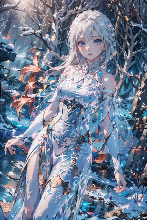 <(best quality, extremery best quality, masterpiece:1.4), (realistic, intricate details:1.4), (photorealistic:1.4), (extremely intricate:1.4), highres, ultra highres, ultra-detailed, absurdres, incredibly absurdres, extremely detailed, high quality, high resolution, hyperrealistic, ultra-realistic, hyper-detailed, top quality, best, fine detail, massive detail, Highly detailed, extreme detailed, highest detailed, high-res, absolutely resolution, reflection, (refraction:1.4), (hyperrealism:1.4)>, BREAK, 1girl, solo, looking at viewer, (young cute beautiful 18-year-old girl:1.4), 3d face, (hand of Guido Daniele:1.4), beautiful girl, Beautiful face, pretty, girlface, kpop idol,  supermodel, stunning innocent symmetry face, perfect body, medium breast, slim waist, slim legs, (high detailed skin:1.5), glowing eyes, goddess, natural skin texture, shiny skin, White skin, Beautiful detailed face, detailed face, real skin texture, cute delicate face, finely detailed face, golden ratio, golden ratio face, expressive eyes, perfect face, perfect skin, flawless face, clear face, shiny hair, pale skin, Proper body proportion, perfect anatomy, realistic skin texture, luscious lips, glossy lips, natural makeup, beautiful bright pupils, slender figure, intricate eyes, detailed pupils, detailed face and eyes, longeyelashes, blush, good hand, perfect hands, pretty face, beautiful female bodies, finely detailed skin, oily shiny skin, clean facial features, an extremely delicate and beautiful, cute & girly, beautiful detailed eyes, stars in the eyes, BREAK, (((((Night time, heavy snow, (snow_queen_elsa, blonde hair:1.5), (winter, snow-covered landscape, snowstorm, ice powers, snowy background, mountain background, cold, winter forest, snowflake, Snow, snowing, falling snow, forest, sky, river in background, cold ice, blizzard storm, frozen lake, big tall pine tree, mountain, snow peak, everfrost, landscape, glaciers, water reflection, ice reflection, frozen forest, spikes of ice, ice glaciers, ice cliffs, aurora borealis, stars, outdoors,  morning mist, ethereal, sunrise, scenery, nature, lost forest, mysterious background:1.4), (iridescent colors, Iridescence, blush, mysterious, fantasy background, fantasy, smile, open mouth:1.2), (light is shining, fog, wind:1.2), (Luminescent Particles:1.3), (fullbody:1.2), (eye focus, face focus, character focus, close-up face:1.2), (dutch angle, cowboy shot:1.3), colorful refraction)))), BREAK, <watercolor, available light, detailed light,  volumetric fog,  beautiful lighting,  Rembrandt lighting,  Cinematic, pixel art,  game art,  key visual,  surreal,   PBR Texturing,   Anisotropic Filtering, Maximum Clarity And Sharpness, Albedo And Specular Maps, Multi-Layered Textures, Surface Shading, Sub-Pixel Convolution,  Sub-Pixel Convolution,  Accurate Simulation Of Light-Material Interaction, blurry foreground, broad light, volumetric light effect, matte painting, perfectly defined features, volumetric lighting, Tone Mapping, Lumen Reflections, Global illumination, Ray Tracing, Screen Space Global Illumination, Accent Lighting, 32k, Natural Lighting, volumetric, cinematic masterpiece, Rule of thirds, high dynamic range, Multi-exposure HDR capture, cinematic render, game cg cinematic, atmospheric perspective, movie scene, epic dynamic frame, motion blur, ((cinematic look, Film look)), rim light, 4k textures, adobe lightroom, photolab, insane details, hyperdetailed, exposure blend, professional color grading, professional color correction, aerial perspective, particles and dust in beams of light, cinematic scene, dynamic lighting, sharp details, lomography, soft focus, light leaks, bold hues, atmospheric depth, (explosive light and shadow:1.2), aesthetics, intricate designs, ultra realistic digital art, (zentangle, mandala, tangle, entangle), (fractal art), elegant, vivid colours, floating particles, particles, dramatic, epic, (ink drawing, oil painting detailed), (dramatic lighting:1.2), RAW, huge filesize, extremery detailed CG, Photo, 8k uhd, cinematic atmosphere, trending on artstation, award-winning glamour photograph, highly detailed photo, official art, beautiful and aesthetic, unity 8k wallpaper, beautiful, highly detailed CG illustration, best illustration, intricate, Amazing, emotional, analog, painting, digital painting, concept art, Oil Painting, illustration, Classical art, Renaissance, Romanticism, Neoclassicism, Color Palette, depth and contrast, Vibrant colors, saturated, rich saturation, color harmony, vivid palette, concept-art, design style, detail character, concept render, colorful, analog photography, dreamy atmosphere, specular highlights, atmospheric lighting, (dynamic angle, dynamic pose :1.3), (shiny, clothes reflecting light, lens flare, bloom effect, light particle, lens glare:1.3), realistic lighting, cinematic light, (cinematic lighting), light in the face, soft lighting, saturated colors, detailed background, sharp focus, 8k high definition, perspective, Master Composition, roughness, post-processing, soft shadows, realistic shadows, ambient occlusion, ray-tracing, subsurface scattering, photon mapping, physically-based rendering, octane rendering, unreal engine 5, ue5 rendering, Adobe After FX, dslr, RTX, Best character details, radiosity, sharp, antialiased, RAW photo, HDR, 8k, 4k, (((Photographed by Roger Deakins, using a RED Monstro 8K VV camera and a series of high-end lenses))), ((Hasselblad photography)), (film grain:1.4), Kodak portra 400, ((Fujifilm X-T5)), professional photograph, depth of field, caustics, Broad lighting, diffuse lighting, rim lighting, two tone lighting, textile details, visible pores, high resolution scan, professionally color graded, photographic reality, automatic white balance, best lighting, detailed shadow, high contrast, strong light and shadow>, (PureErosFace_V1:0.4), (ulzzang-6500:0.6), <lora:epiNoiseoffset_v3:0.05>, <lora:FilmVelvia2:0.05>, <lora:add_detail:0.2>,  <lora:snow_queen_elsa:0.7>